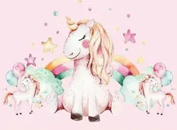 پوستر اتاق کودک یونی کورن CN-0252 - رونیا