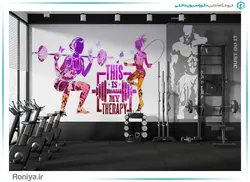 پوستر دیواری بدنسازی بانوان کد 3DF-122 - رونیا