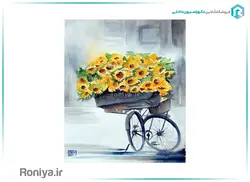 پوستر دیواری سه بعدی آفتابگردان کد RT-026 - رونیا