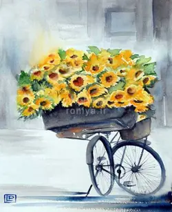 پوستر دیواری سه بعدی آفتابگردان کد RT-026 - رونیا