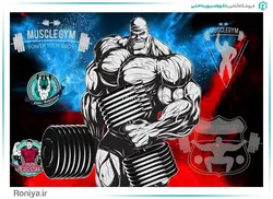 پوستر دیواری سه بعدی بدنسازی کد SP-005 - رونیا