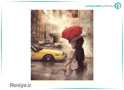 پوستر دیواری سه بعدی چتر عاشقان کد RT-090 - رونیا