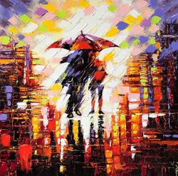 پوستر دیواری سه بعدی چتر عاشقان کد RT-055 - رونیا