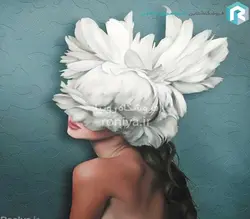 پوستر دیواری سه بعدی دختر آرام کد RT-053 - رونیا