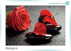 پوستر دیواری سه بعدی رز قرمز کد NT-078 - رونیا