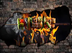 پوستر دیواری سه بعدی طرح کباب کد FS-039 - رونیا