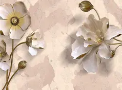 پوستر دیواری سه بعدی گل طرح صدف کد 3DF-180 - رونیا