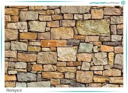 پوستر دیواری طرح دیوار سنگی کد RT-059 - رونیا