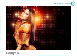 پوستر دیواری فشن سه بعدی دختر مو خرمایی کد FS-092 - رونیا