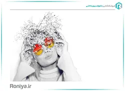 پوستر دیواری فشن سه بعدی عینک نارنجی کد FS-080 - رونیا