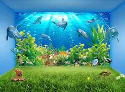 پوستر دیواری کودک سه بعدی آکواریوم کد CN-013 - رونیا