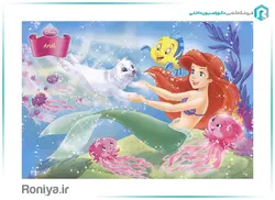 پوستر دیواری کودک سه بعدی پری دریایی و دوستان کد CN-021 - رونیا