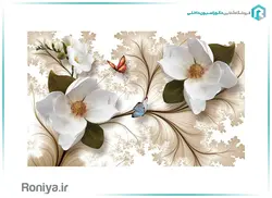 پوستر دیواری گل برجسته 3DF-249 - رونیا