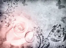 پوستر دیواری گل سه بعدی ابرو باد گل رز کد 3DF-123 - رونیا