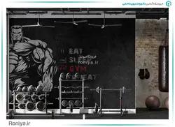 پوستر مشکی باشگاه بدنسازی Code-TA-162 - رونیا