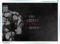 پوستر مشکی باشگاه بدنسازی Code-TA-162 - رونیا