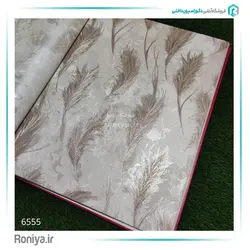 کاغذ دیواری لوکس طرح پر کد 6555 - رونیا