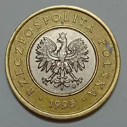 سکه خارجی ۲ زلوتی دوفلزی لهستان ۱۹۹۵ %