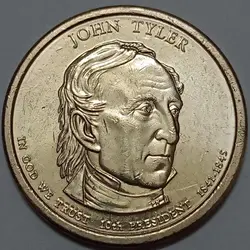 سکه کلکسیونی ۱ دلار ریاست جمهوری آمریکا ۲۰۰۹ (جان تایلر) %
