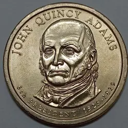 سکه کلکسیونی ۱ دلار ریاست جمهوری آمریکا ۲۰۰۸ (جان کوئینسی آدامز) %