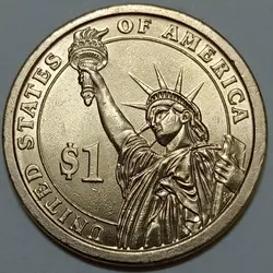 سکه کلکسیونی ۱ دلار ریاست جمهوری آمریکا ۲۰۰۸ (جان کوئینسی آدامز) %