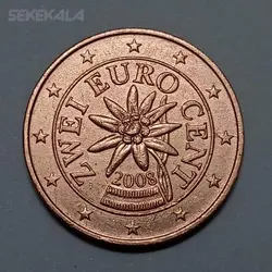 سکه کلکسیونی ۲ سنت یورو اتریش ۲۰۰۸ %