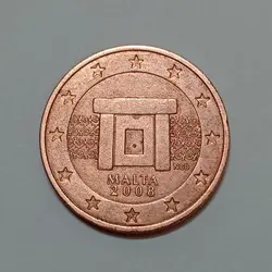 سکه کلکسیونی ۲ سنت یورو مالتا ۲۰۰۸ %