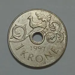 سکه کلکسیونی ۱ کرون نروژ ۱۹۹۷ %