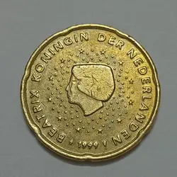 سکه خارجی ۲۰ سنت یورو هلند ۱۹۹۹ %