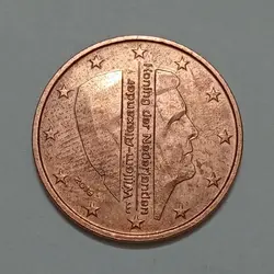 سکه خارجی ۵ سنت یورو کمیاب هلند ۲۰۱۸ %