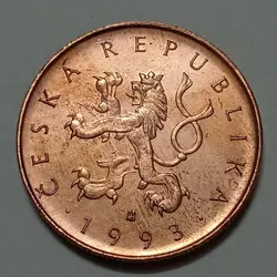 سکه کلکسیونی ۱۰ کرون جمهوری چک ۱۹۹۳ (کیفیت بانکی) %