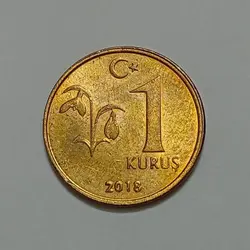 سکه خارجی ۱ کروش ترکیه ۲۰۱۸ (کیفیت بانکی) %