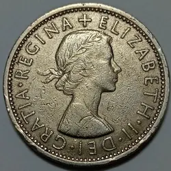 سکه کلکسیونی ۲ شیلینگ انگلیس ۱۹۶۶ ملکه الیزابت %