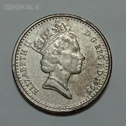 سکه کلکسیونی ۵ پنس انگلیس ۱۹۹۰ (تاج دوم) %