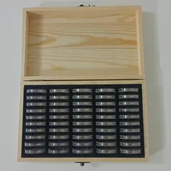 جعبه مخصوص کلکسیون سکه با ۵۰ عدد کپسول فوم دار %