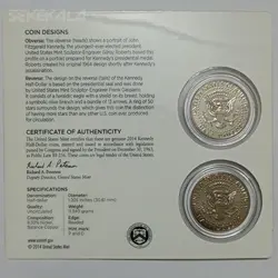 پک سکه های پروف نیم دلار آمریکا ۲۰۱۴ (جان اف کندی) حروف ضرابخانه D و P %