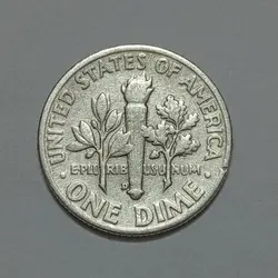 سکه نقره کلکسیونی دایم (۱۰ سنت) آمریکا ۱۹۵۲ %