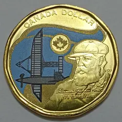 سکه کلکسیونی ۱ دلار یادبودی کانادا ۲۰۲۲ (الکساندر گراهامبل) رنگی - بسیار کمیاب %