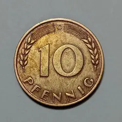 سکه کلکسیونی ۱۰ فنیگ آلمان ۱۹۵۰ %