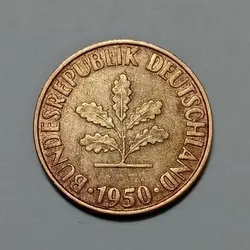 سکه کلکسیونی ۱۰ فنیگ آلمان ۱۹۵۰ %