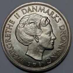 سکه خارجی ۵ کرون کمیاب دانمارک ۱۹۷۹ %