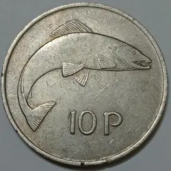 سکه خارجی ۱۰ پنس کمیاب ایرلند ۱۹۷۶ %