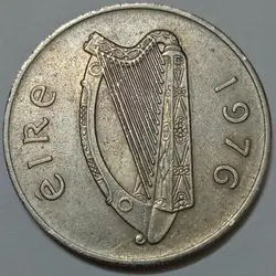 سکه خارجی ۱۰ پنس کمیاب ایرلند ۱۹۷۶ %