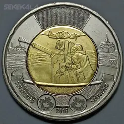 پک سکه ۲ دلار یادبودی کانادا ۲۰۱۶ (نبرد اقیانوس اطلس) %