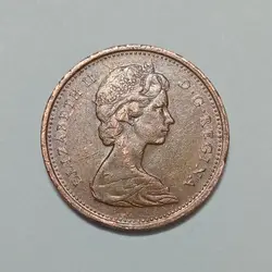 سکه خارجی ۱ سنت یادبودی کانادا ۱۹۶۷ ملکه الیزابت %