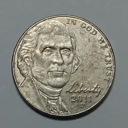 سکه خارجی ۵ سنت جفرسون آمریکا ۲۰۱۱ %