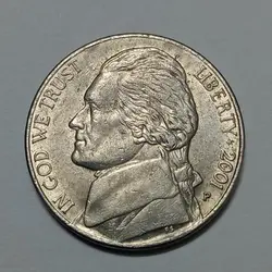 سکه خارجی ۵ سنت جفرسون آمریکا ۲۰۰۱ %