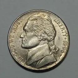 سکه خارجی ۵ سنت جفرسون آمریکا ۱۹۹۶ %