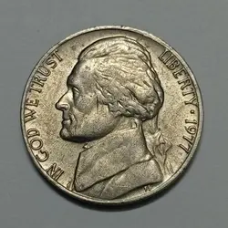 سکه خارجی ۵ سنت جفرسون آمریکا ۱۹۷۷ %