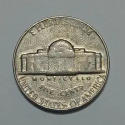 سکه خارجی ۵ سنت جفرسون آمریکا ۱۹۶۴ %